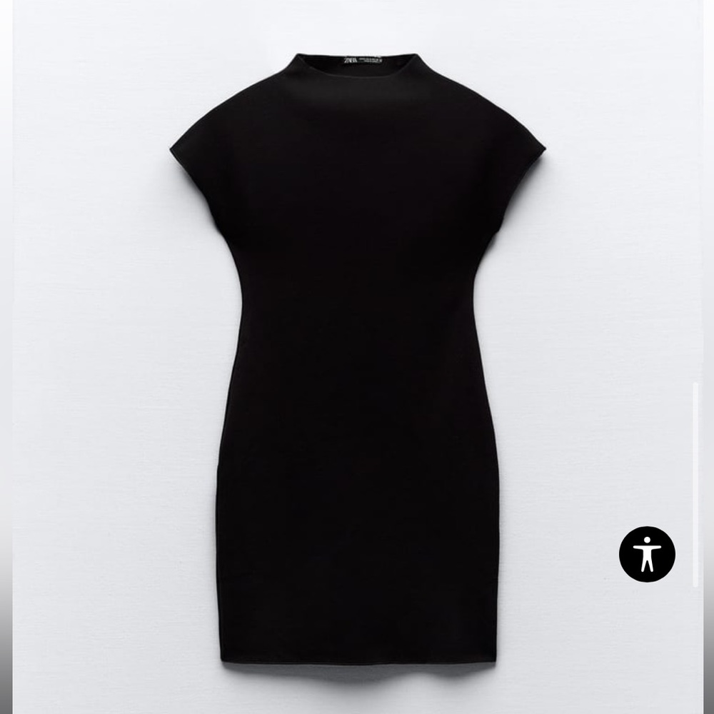 Zara Mini tight black dress. Size M runs small